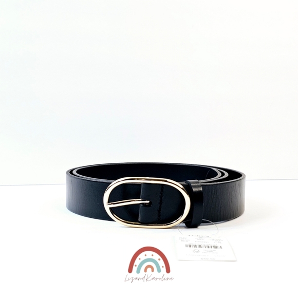 New! J. Crew Oval Buckle Leather Belt - Picture 2 of 10